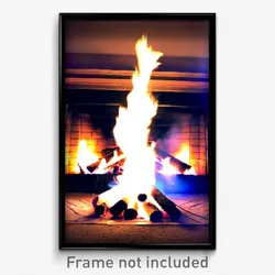 Pixel Art Poster - Noted Fireplace (8 Bit Psychedelic Trippy Video Game Print)