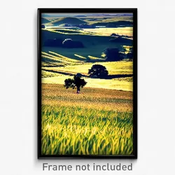 Pixel Art Poster - Wonderful Grassland (8 Bit Psychedelic Video Game Print)