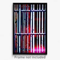 Pixel Art Poster - Wire Frame Glitchy Vestibule (8 Bit Video Game Print)