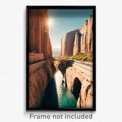Pixel Art Poster - Monumental Gulch (8 Bit Psychedelic Trippy Video Game Print)