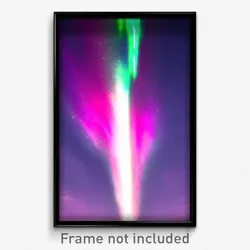 Pixel Art Poster - Electric Aurora (8 Bit Psychedelic Trippy Video Game Print)