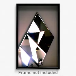 Pixel Art Poster - Triangular Mirror (8 Bit Psychedelic Trippy Video Game Print)