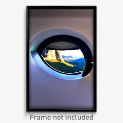 Pixel Art Poster - Mountainous Peephole (8 Bit Psychedelic Video Game Print)
