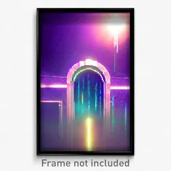 Pixel Art Poster - Fluid Entrance (8 Bit Psychedelic Trippy Video Game Print)