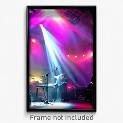 Pixel Art Poster - Cavernous Music Venue (8 Bit Psychedelic Video Game Print)