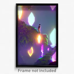 Pixel Art Poster - Gigantic Mere (8 Bit Psychedelic Trippy Video Game Print)