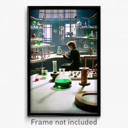 Pixel Art Poster - Adorable Laboratory (8 Bit Psychedelic Video Game Print)