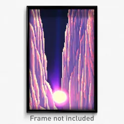 Pixel Art Poster - Noted Gully (8 Bit Psychedelic Trippy Weird Video Game Print)