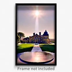 Pixel Art Poster - Circular Mansion (8 Bit Psychedelic Trippy Video Game Print)