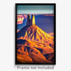 Pixel Art Poster - Familiar Butte (8 Bit Psychedelic Trippy Video Game Print)