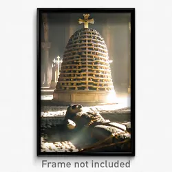 Pixel Art Poster - Huge Ossuary (8 Bit Psychedelic Trippy Video Game Print)