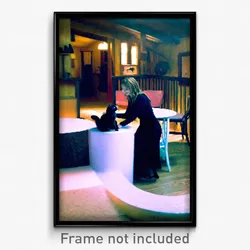 Pixel Art Poster - Candid Cathouse (8 Bit Psychedelic Trippy Video Game Print)