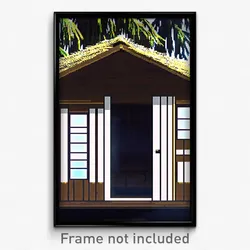 Pixel Art Poster - Agitated Hut (8 Bit Psychedelic Trippy Video Game Print)