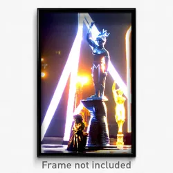 Pixel Art Poster - Electric Statue (8 Bit Psychedelic Trippy Video Game Print)
