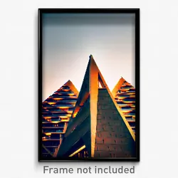 Pixel Art Poster - Triangular Barbican (8 Bit Psychedelic Video Game Print)