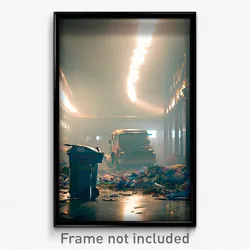 Pixel Art Poster - Gargantuan Waste (8 Bit Psychedelic Trippy Video Game Print)