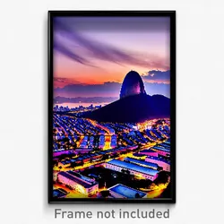 Pixel Art Poster - Huge Brazilian City (8 Bit Psychedelic Video Game Print)