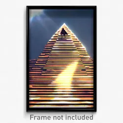 Pixel Art Poster - Glaring Ziggurat (8 Bit Psychedelic Trippy Video Game Print)