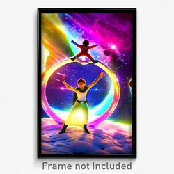 Pixel Art Poster - Plush Hyperspace (8 Bit Psychedelic Trippy Video Game Print)
