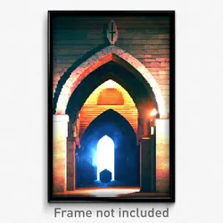 Pixel Art Poster - Zealous Arch (8 Bit Psychedelic Trippy Video Game Print)