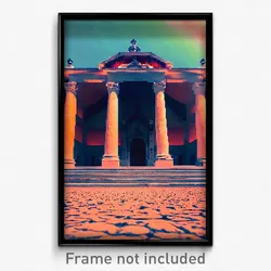 Pixel Art Poster - Frightening Hermitage (8 Bit Psychedelic Video Game Print)