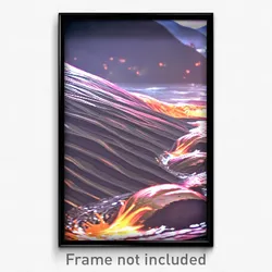 Pixel Art Poster - Swirly Stream (8 Bit Psychedelic Trippy Video Game Print)