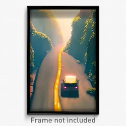 Pixel Art Poster - Tiny Route (8 Bit Psychedelic Trippy Weird Video Game Print)