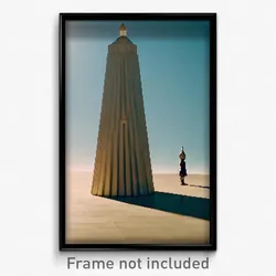 Pixel Art Poster - Wavy Obelisk (8 Bit Psychedelic Trippy Video Game Print)