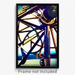 Pixel Art Poster - Fancy Wheel (8 Bit Psychedelic Trippy Weird Video Game Print)