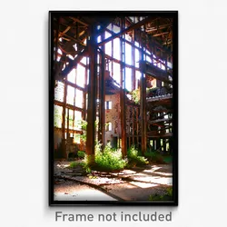 Pixel Art Poster - Abandoned Mill (8 Bit Psychedelic Trippy Video Game Print)