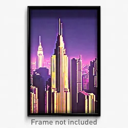 Pixel Art Poster - Grandiose Metropolis (8 Bit Psychedelic Video Game Print)