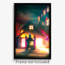 Pixel Art Poster - Cool Madhouse (8 Bit Psychedelic Trippy Video Game Print)