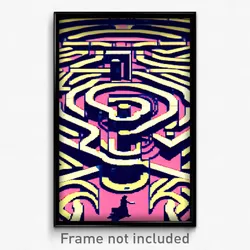 Pixel Art Poster - Slim Labyrinth (8 Bit Psychedelic Trippy Video Game Print)