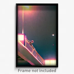 Pixel Art Poster - Spectacular Parapet (8 Bit Psychedelic Video Game Print)