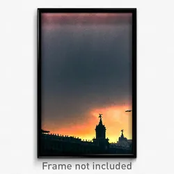 Pixel Art Poster - Dreary Madrid (8 Bit Psychedelic Trippy Video Game Print)