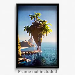 Pixel Art Poster - Agile Cay (8 Bit Psychedelic Trippy Weird Video Game Print)