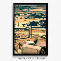 Pixel Art Poster - Rundown Wasteland (8 Bit Psychedelic Trippy Video Game Print)