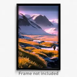 Pixel Art Poster - Bustling Tundra (8 Bit Psychedelic Trippy Video Game Print)