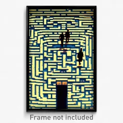 Pixel Art Poster - Extra Large Maze (8 Bit Psychedelic Trippy Video Game Print)