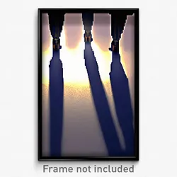 Pixel Art Poster - Showy Shadow (8 Bit Psychedelic Trippy Video Game Print)