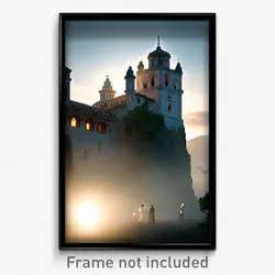 Pixel Art Poster - Subtle Monastery (8 Bit Psychedelic Trippy Video Game Print)