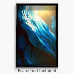 Pixel Art Poster - Blue Vein (8 Bit Psychedelic Trippy Weird Video Game Print)