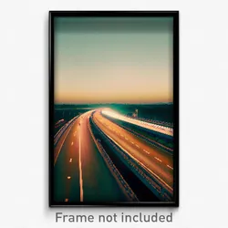 Pixel Art Poster - Acclaimed Highway (8 Bit Psychedelic Trippy Video Game Print)
