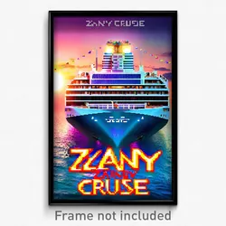 Pixel Art Poster - Zany Cruise (8 Bit Psychedelic Trippy Weird Video Game Print)