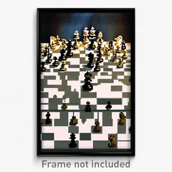 Pixel Art Poster - Humongous Chess (8 Bit Psychedelic Trippy Video Game Print)