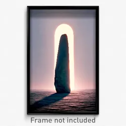 Pixel Art Poster - Original Menhir (8 Bit Psychedelic Trippy Video Game Print)