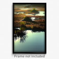 Pixel Art Poster - Spotted Wetland (8 Bit Psychedelic Trippy Video Game Print)