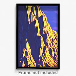 Pixel Art Poster - Distorted Outcropping (8 Bit Psychedelic Video Game Print)