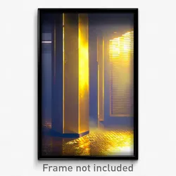 Pixel Art Poster - Golden Corner (8 Bit Psychedelic Trippy Video Game Print)