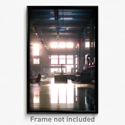 Pixel Art Poster - Far Factory (8 Bit Psychedelic Trippy Weird Video Game Print)